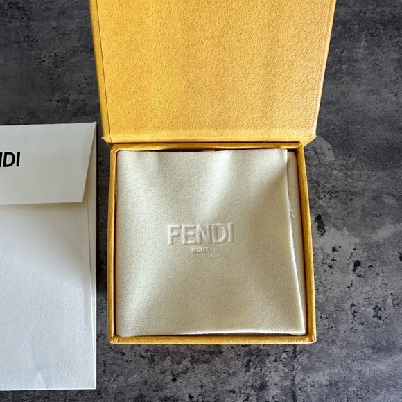 Fendi FF Gold Tone Earrings - Picture 4 of 11